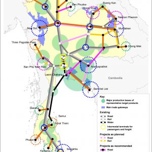 The Study of Efficiency Enhancement of the Multimodal Freight Transport System Interconnecting Thailand’s Major Production Bases